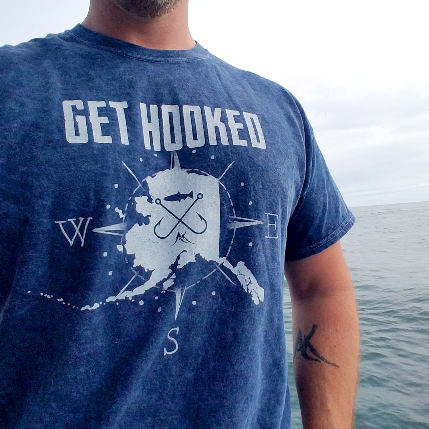 Alaska Fishing Shirt - Get Hooked Blue / XL