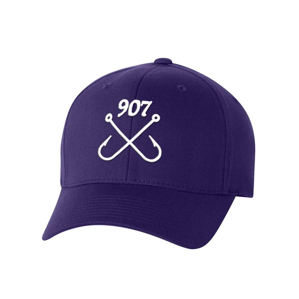 Fishing Hooks Flexfit Hat S-M / Purple