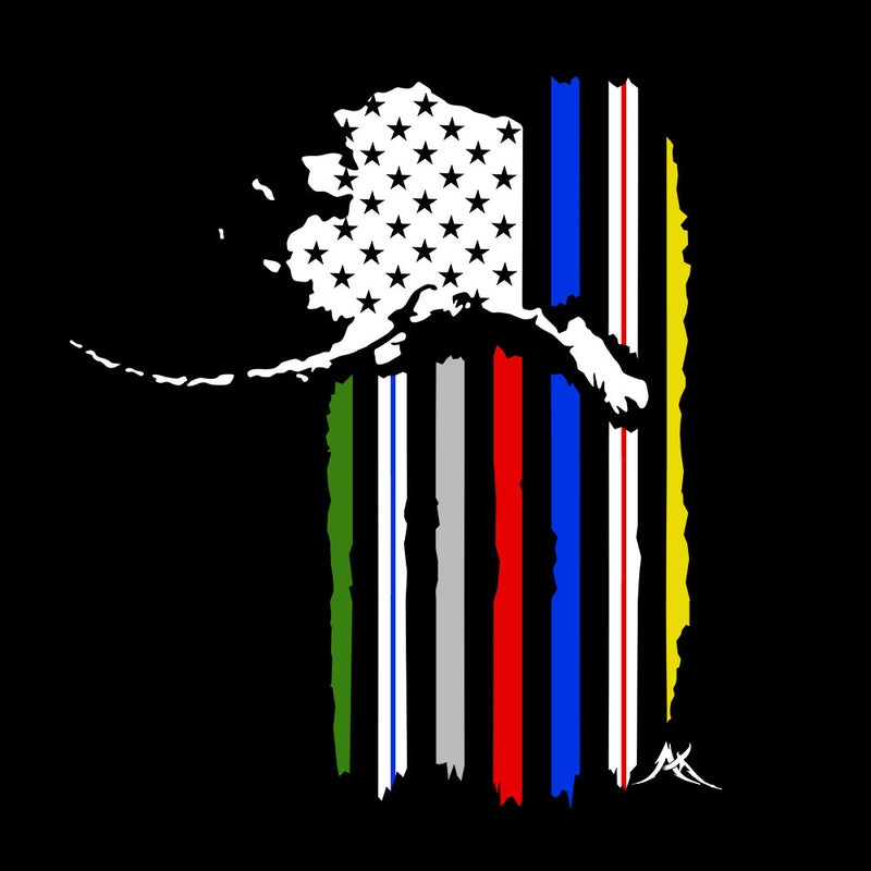 Alaskan Patriot No One Fights Alone First Responder Support Decal