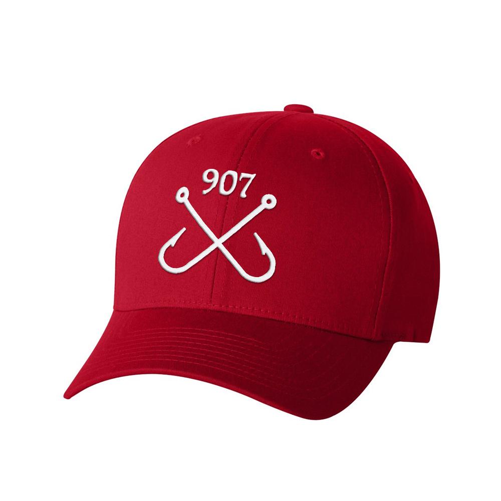 Fishing Hooks Flexfit Hat S-M / Red
