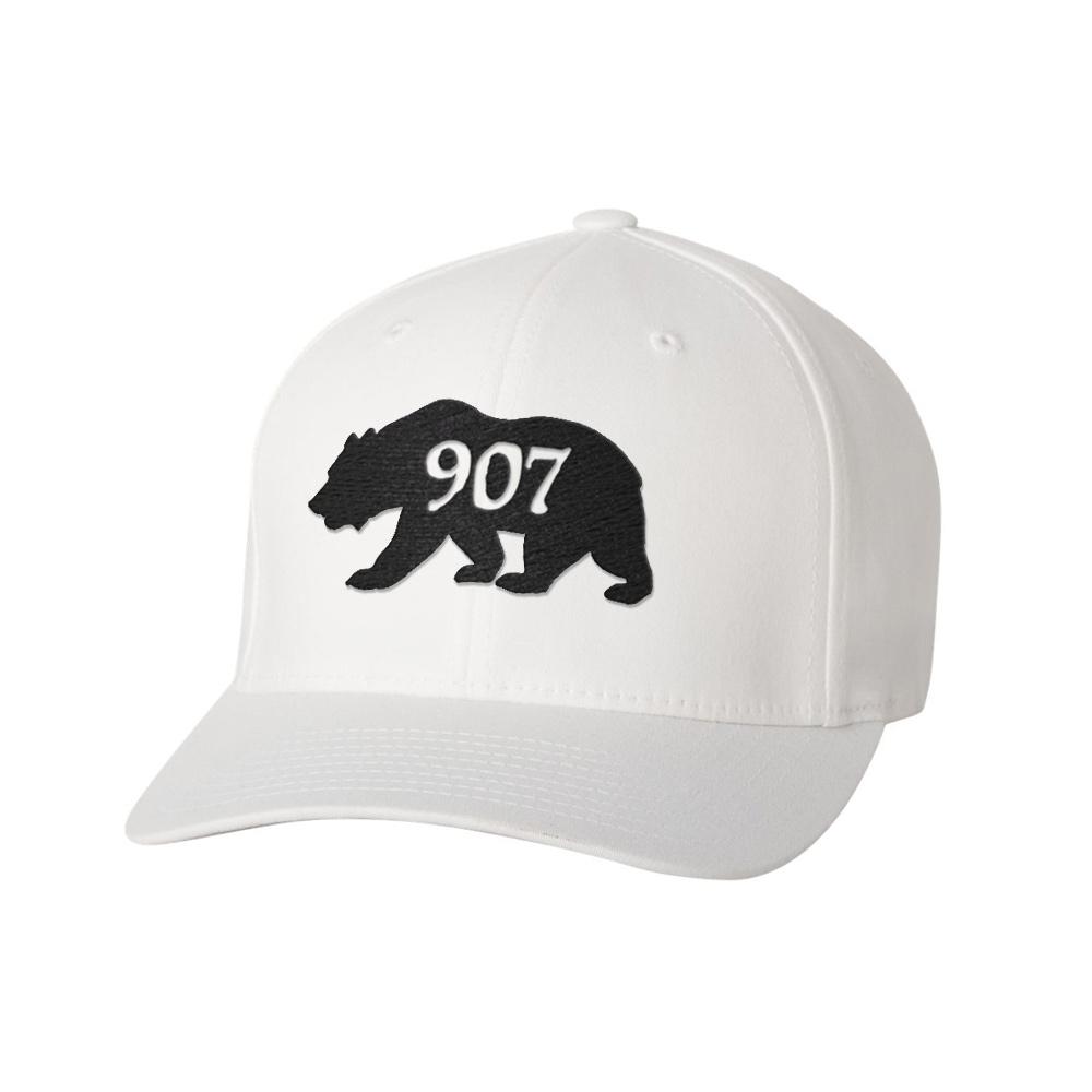 Alaskan Bear 907 Flexfit Hat S M White