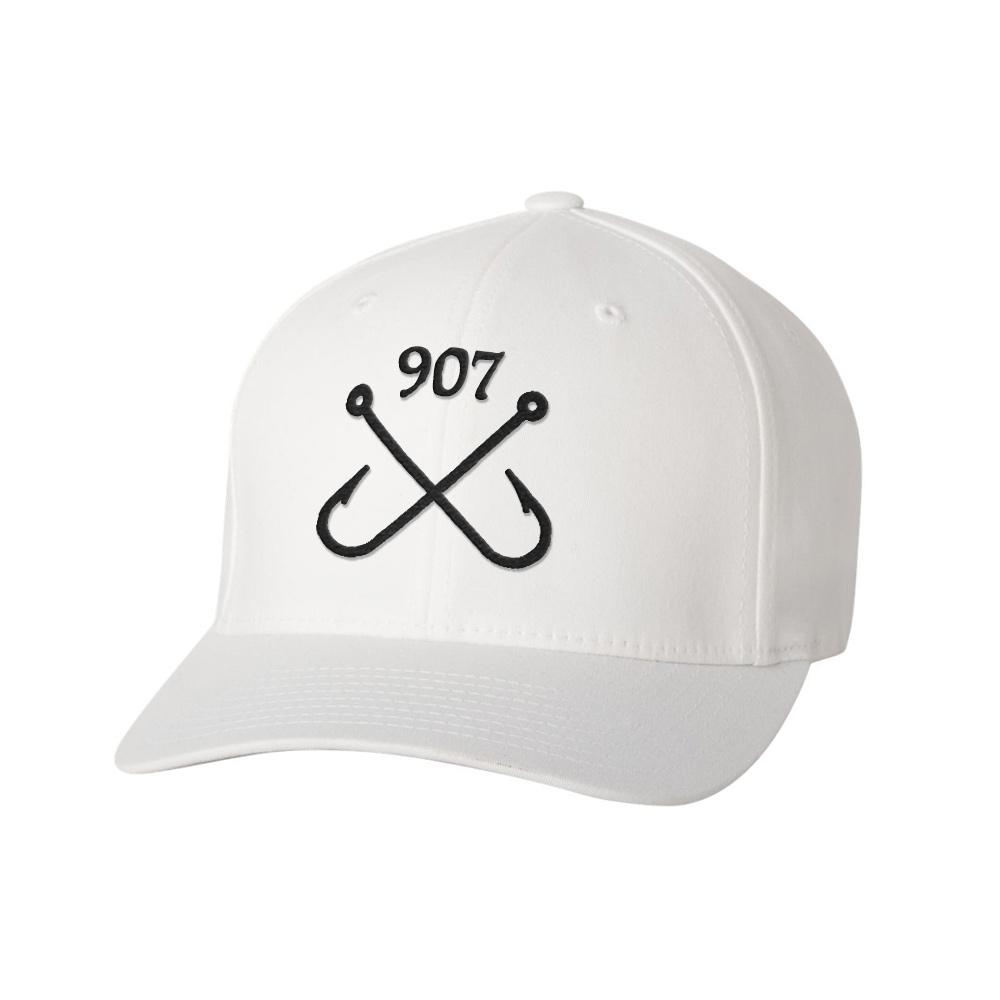 Fishing Hooks Flexfit Hat S-M / White
