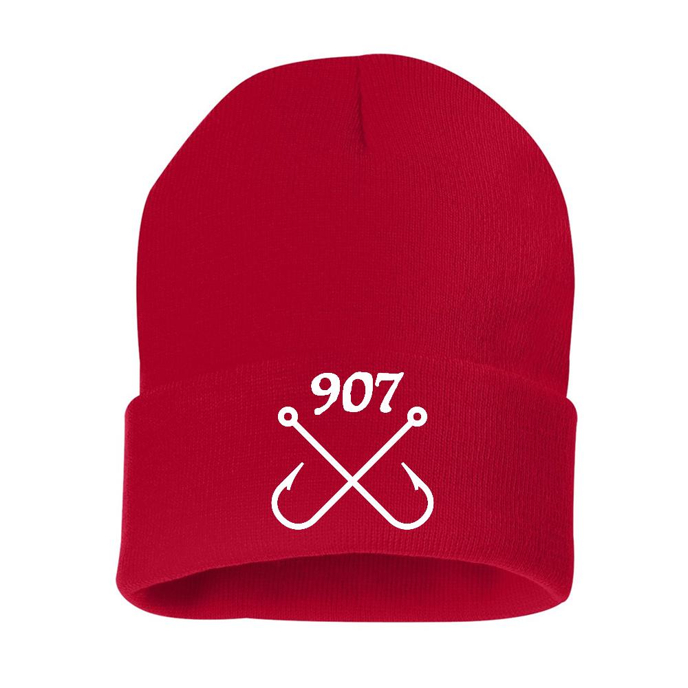 Fishing Hooks Rolled Beanie