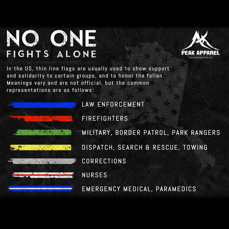 Alaskan Patriot No One Fights Alone First Responder Support Decal
