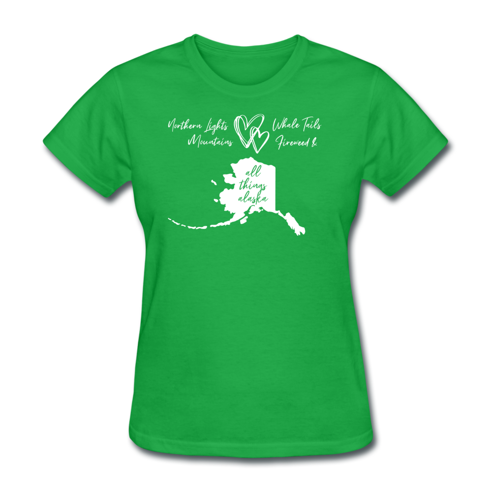 All Things Alaska Women's Tee - bright green