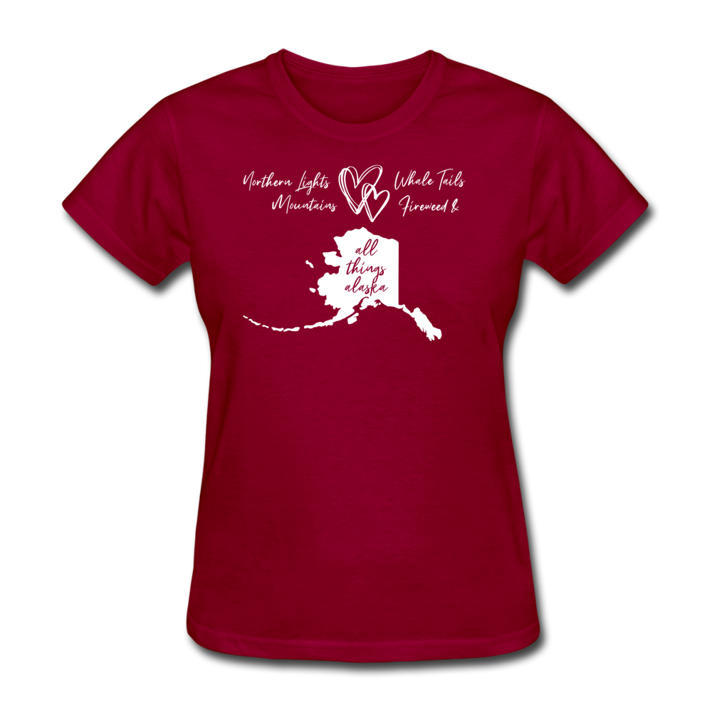 All Things Alaska Women's Tee - dark red