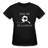 Kiss Me I'm Alaskan Women's Tee - black