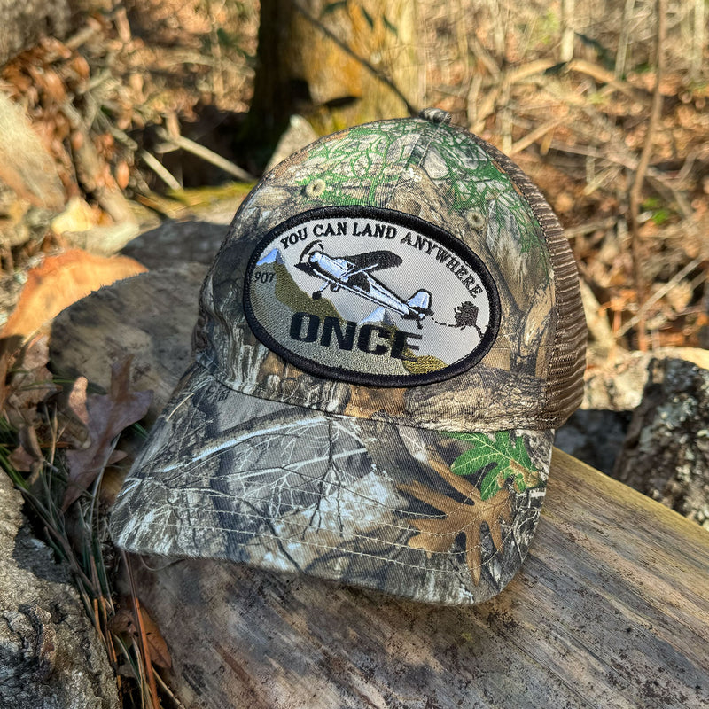 Land Anywhere Once Patch Hat - RealTree Camo