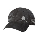 Alaska State Outline US Flag Hat - Kryptek Camo