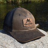 Peak Apparel Logo Leather Patch Hat - Brown/Black