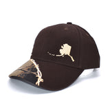 Alaska State Outline Hat - Barbed Wire Camo