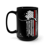 Patriot Firefighter Support Mug - Black 15oz.