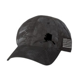 Alaska State Outline US Flag Hat - Kryptek Camo