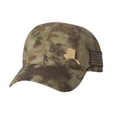 Alaska State Outline US Flag Hat - Kryptek Camo