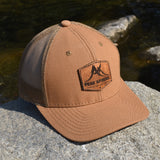 Peak Apparel Logo Leather Patch Hat - DUK Brown