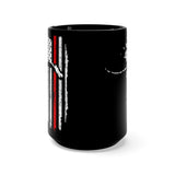 Patriot Firefighter Support Mug - Black 15oz.