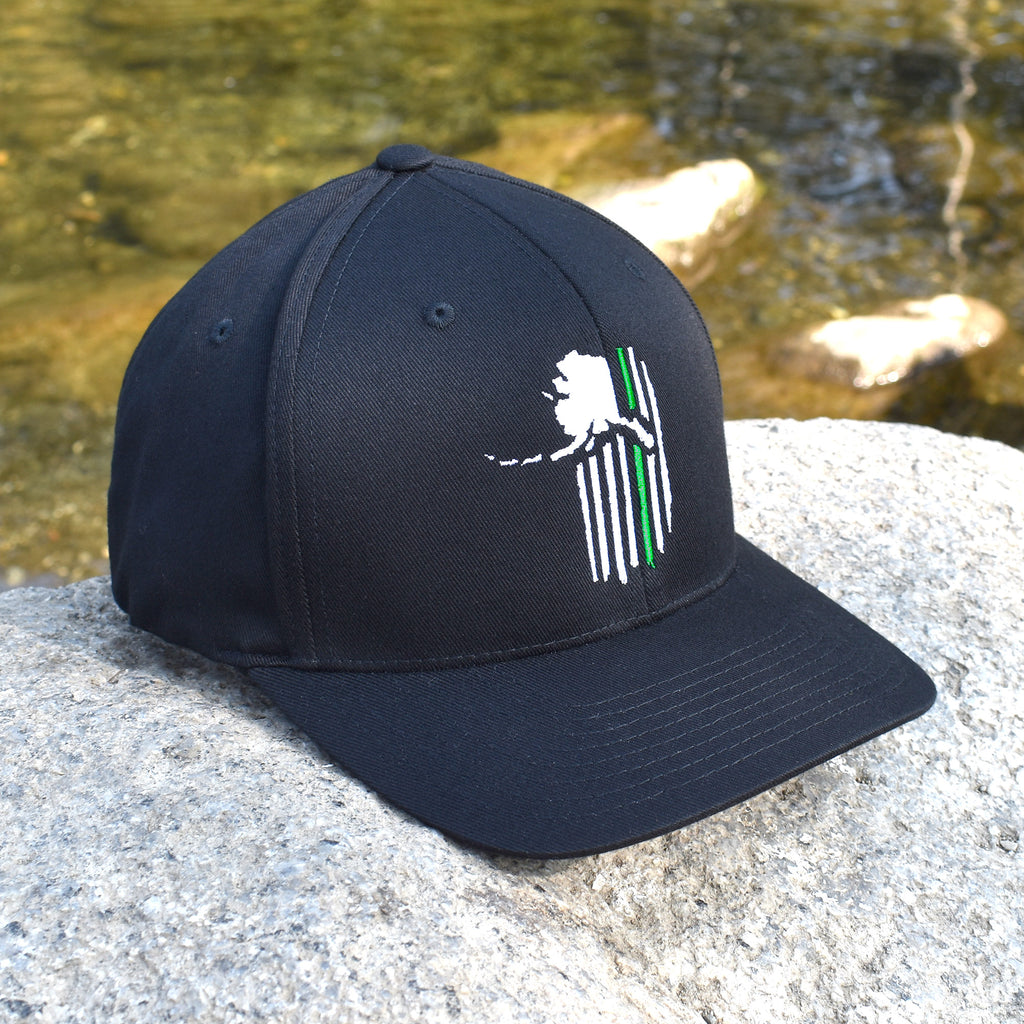 Alaskan Patriot Green Line Military Support Hat