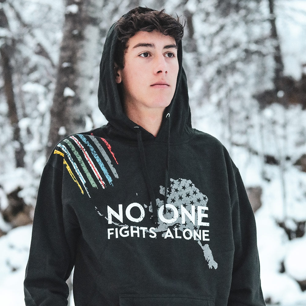 No One Fights Alone First Responder Support Hoodie