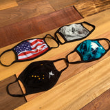 Peak Logo Large White on Camo - Cloth Face Mask
