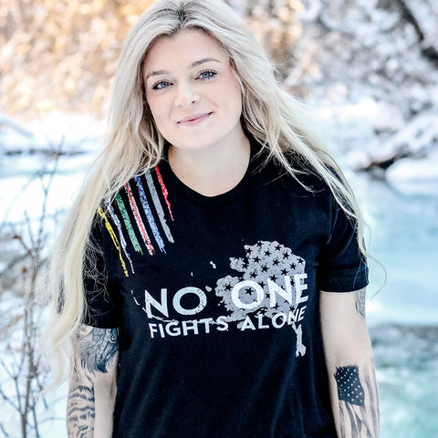 No One Fights Alone First Responder Support Tee